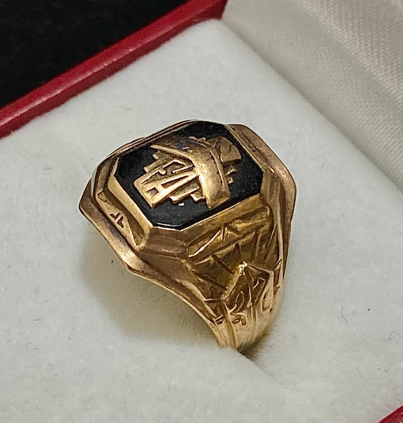 1932 Antique Fort Ann High School Class Ring in Solid Yellow Gold - $6K Appraisal Value w/CoA} APR57