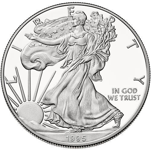 1995-P 1 oz Proof American Silver Eagle Coin (Box + CoA) APR 57