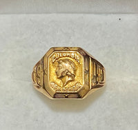 1944 Columbia High School Class Ring in Solid Yellow Gold - $6K Appraisal Value w/CoA} APR57