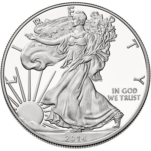 2014-W 1 oz Proof American Silver Eagle Coin (Box + CoA) APR 57