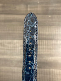 Dark Blue Crocodile Shiny Watch Strap - $800 APR VALUE w/ CoA! ✓ APR 57