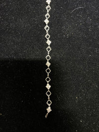 Unique Rhombus Tennis Bracelet in Solid White Gold with 36-Diamonds - $10K Appraisal Value w/ CoA! APR 57