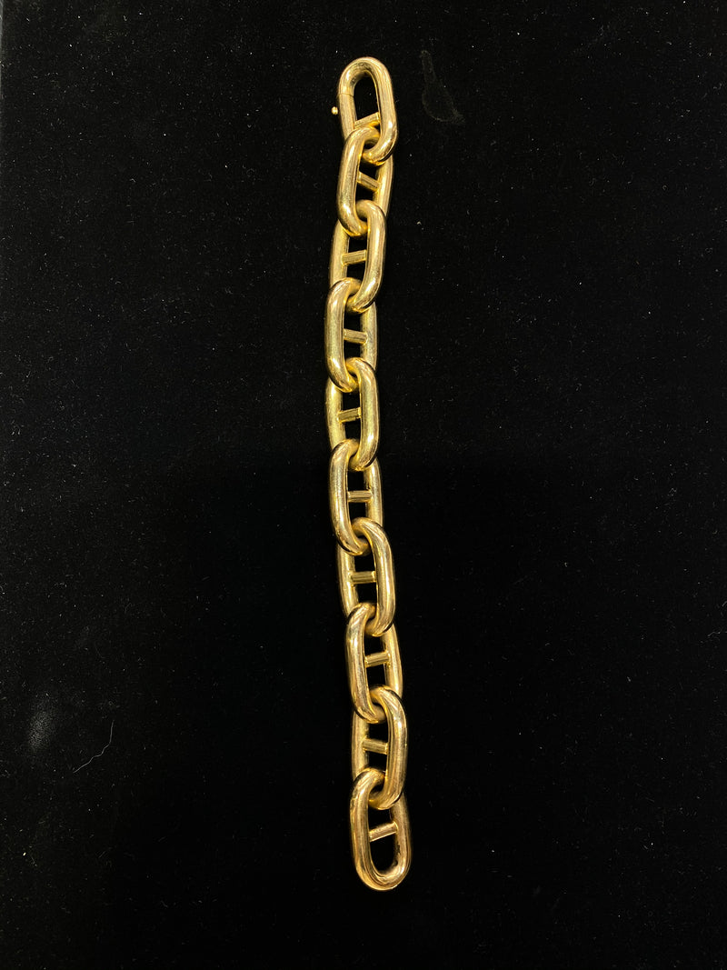 BEAUTIFUL 18K Yellow Gold Anchor Link Bracelet - $15K Appraisal Value! APR 57