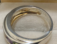 Beautiful Designer Sterling Silver 5-Gemstones Ring - $1.5K Appraisal Value w/CoA} APR57
