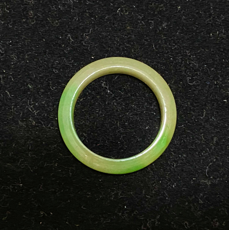 Unique Chinese Designer Green Jade Band Ring - $3K Appraisal Value w/CoA} APR57