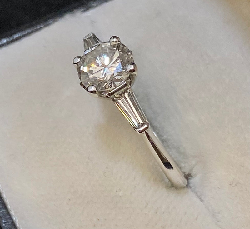 British Designer Platinum & Diamond Accent Engagement Ring - $65K Appraisal Value w/CoA} APR57