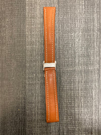 BREITLING Brown Padded Leather Watch Strap w/ Stainless Steel Deployment - $600 APR VALUE w/ CoA! ✓ APR 57