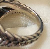 DAVID YURMAN Vintage Design Sterling Silver with Citrine & Diamond Ring - $7K Appraisal Value w/CoA} APR57