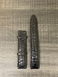 BAUME & MERCIER Original Black Padded Crocodile Leather Watch Strap - $600 APR VALUE w/ CoA! ✓ APR 57