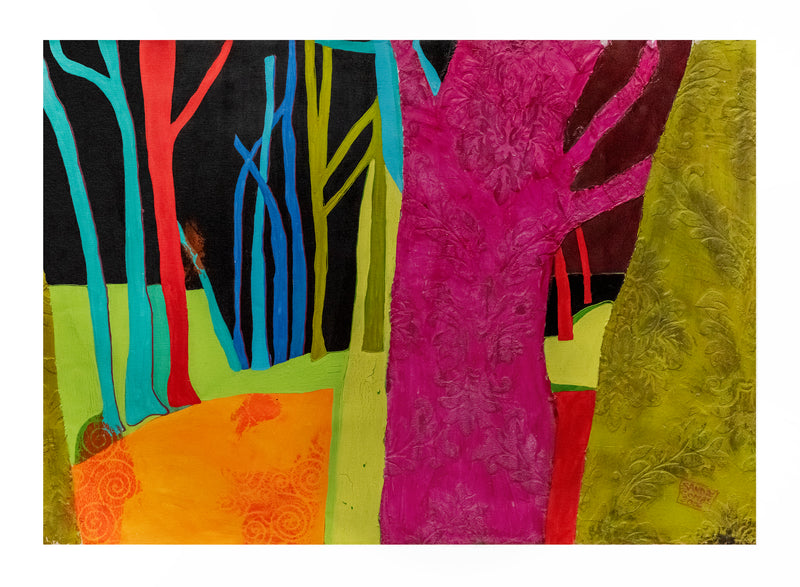 Sandrine Comas, 'Abstract Forest,' Acrylic on Canvas, 2006 - Appraisal Value: $9.5K! APR 57