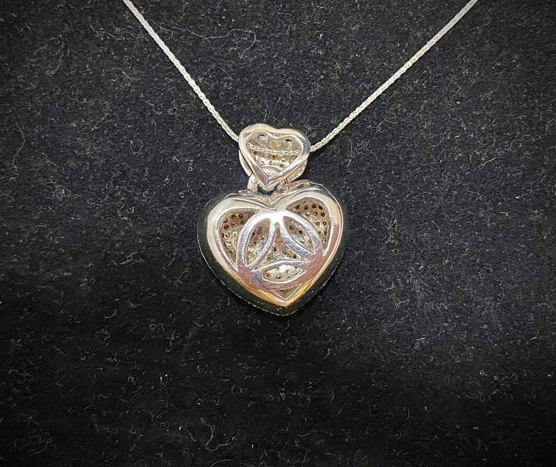 Beautiful Designer 18K White Gold 318-Diamond Heart Pendant Necklace - $16K Appraisal Value w/CoA} APR57