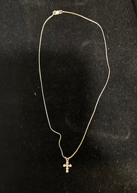 Unique Designer’s Solid White Gold with 6 Diamond Cross Pendant Necklace $6K Appraisal Value w/CoA} APR57