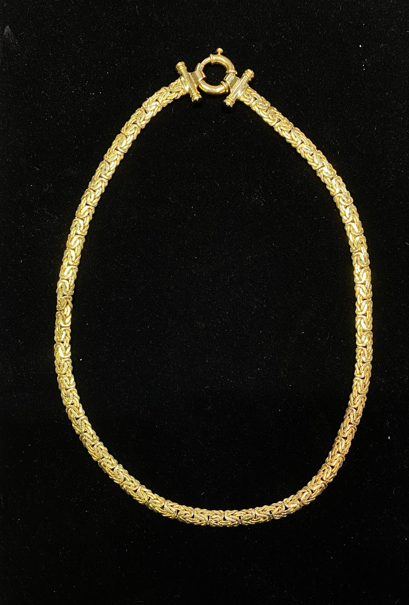 Beautiful Designer Solid Yellow Gold Necklace with 4 Black Sapphires - $10K Appraisal Value w/ CoA! APR 57