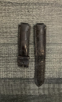 LOUIS VUITTON Dark Brown Padded Crocodile Leather Watch Strap - $700 APR VALUE w/ CoA! ✓ APR 57