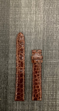 CARTIER Brown Padded Crocodile Watch Strap w/ Accent Stitching - $700 APR VALUE w/ CoA! ✓ APR 57
