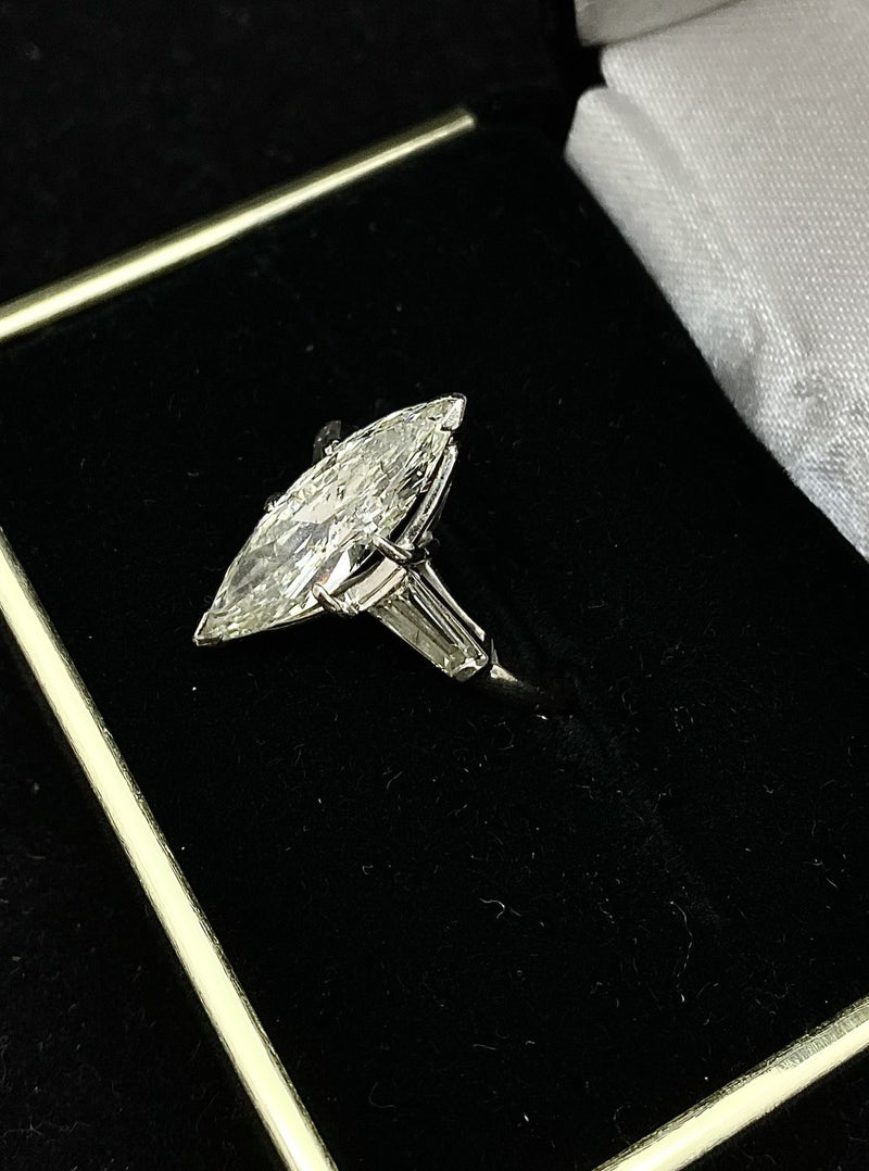 AMAZING 4+ Ct. Marquise 3-stone Engagement Ring - $60K Appraisal Value w/ CoA! APR 57