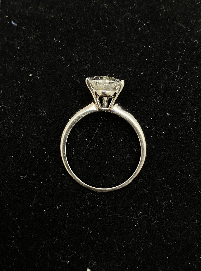 Solid White Gold Pear shape 2.75 Ct. Diamond Engagement Ring - $80K Appraisal Value w/ CoA!