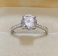 Amazing Solid White Gold Diamond Crystal Ring - $3K Appraisal Value w/CoA} APR57