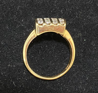 Beautiful Unique Solid Yellow Gold 24-Diamond Ring - $8K Appraisal Value w/CoA} APR57