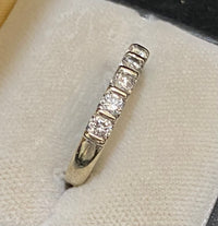 1930's Antique Solid White Gold 5-Diamond Ring with Beautiful Filigree -$10K Appraisal Value w/CoA} APR57