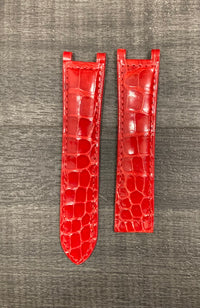 CARTIER Red Crocodile Padded Watch Strap for Deployment - $800 APR VALUE w/ CoA! ✓ APR 57