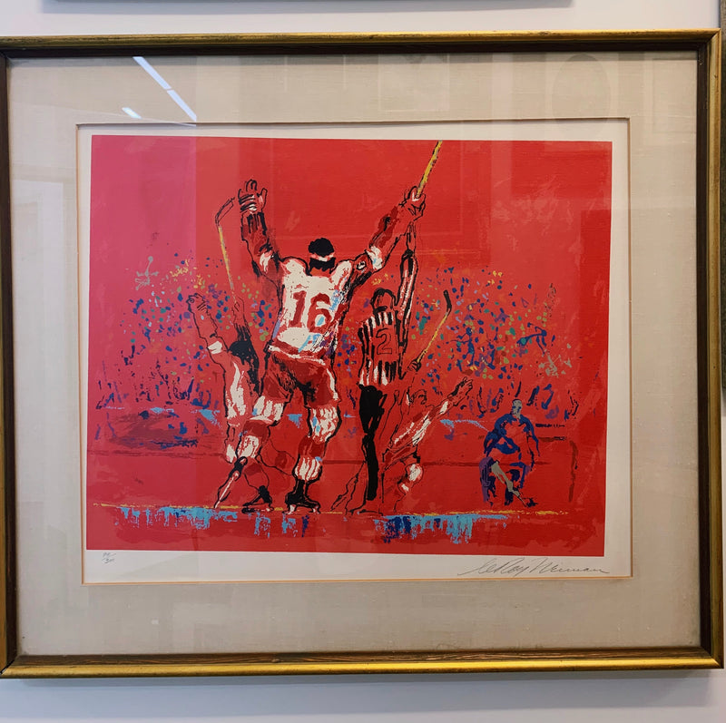 LEROY NEIMAN "Red Goal" 1973 Serigraph - $10K VALUE! APR 57