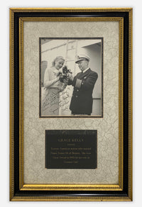 GRACE KELLY Signed & Framed Photograph with Plaque c. 1950s - $10K Apr. Value* APR 57