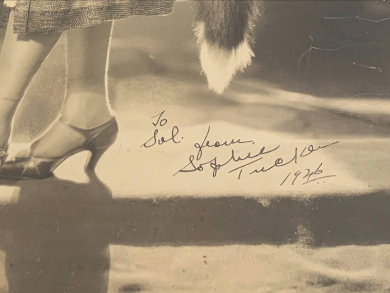 SOPHIE TUCKER Autographed Photo, 1946 - $1K Value! APR 57