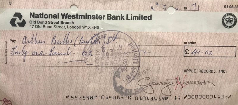THE BEATLES  Rare Autographs of The Fab Four on Early 1970s Checks - $200K VALUE APR 57