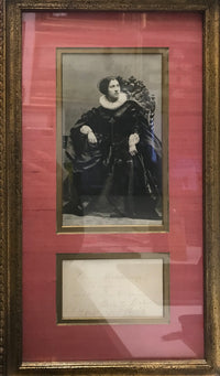 ADELAIDE BORGHI-MAMO Rare Photograph with Autographed Note of Opera Star, 1875 - $4K APR Value w/ CoA! +✓ APR 57