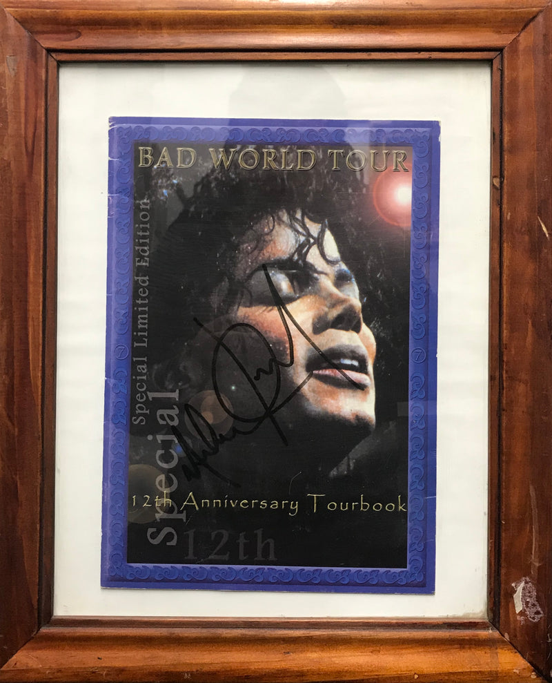 MICHAEL JACKSON Autographed Tourbook, 'Bad World Tour' - APR $3K* APR 57