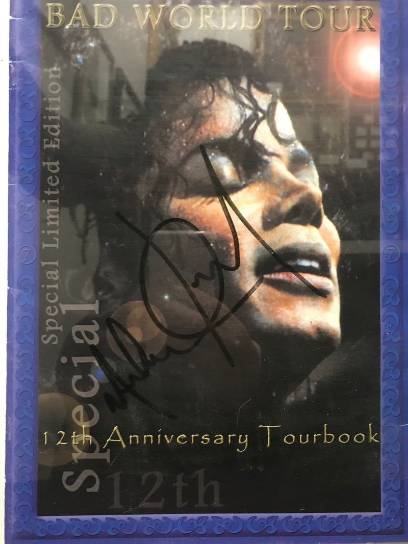 MICHAEL JACKSON Autographed Tourbook, 'Bad World Tour' - APR $3K* APR 57