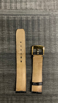 BAUME & MERCIER Black Padded Crocodile Leather Watch Strap - $650 APR VALUE w/ CoA! ✓ APR 57
