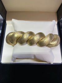 Incredible Solid Yellow Gold Textured Bracelet - $15K Appraisal Value w/ CoA! APR 57