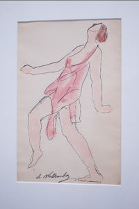 Abhraham Walkowitz, Watercolor Ink Drawing of Isadora Duncan, Signed - Appraisal Value: $5K* APR 57