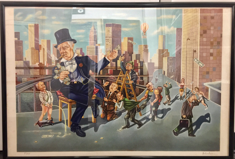 Israel Rubinstein, “All For Money”, Limited Edition Signed Print (350 Made) - Appraisal Value: $5K* APR 57