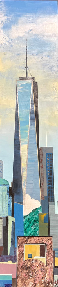 ASHWOOD KAVANNA "Freedom Tower" Acrylic on Canvas - $6K Appraisal Value APR 57