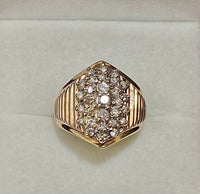 Beautiful Designer Solid Yellow Gold 29-Diamond Cluster Ring - $4K Appraisal Value w/CoA} APR57