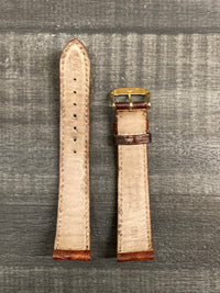 Brown Ostrich Leather Padded Watch Strap - $350 APR VALUE w/ CoA! ✓ APR 57