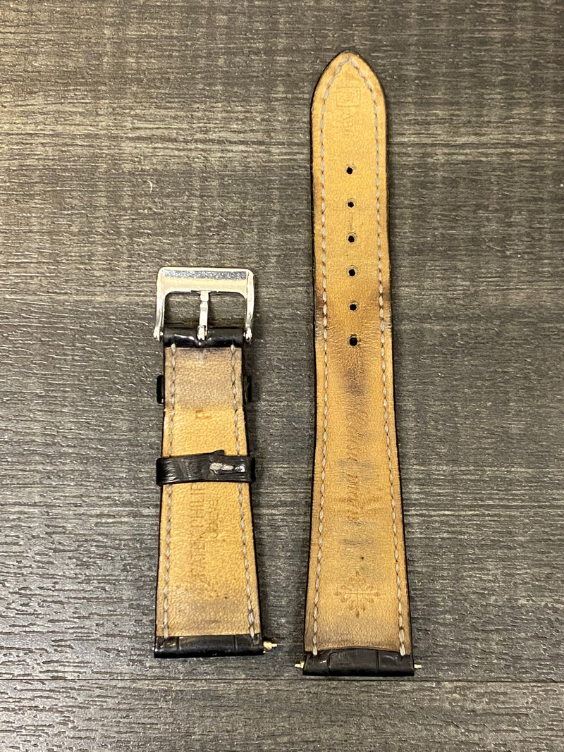 PATEK PHILIPPE Original Black Padded Crocodile Leather Watch Strap - $750 APR VALUE w/ CoA! ✓ APR 57