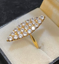 Unique Solid Yellow Gold 21-White Sapphire Ring - $2K Appraisal Value w/ CoA! } APR57
