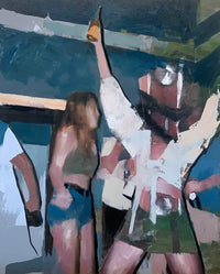 MARK TENNANT "Box Party" Oil on Canvas APR 57