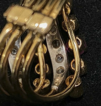 1930's Antique 18K Rose Gold Ruby & Diamond & Pearl Ring - $8K Appraisal Value w/CoA} APR57