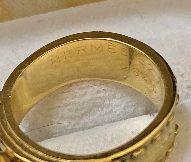 HERMÈS Vintage Design 18K Yellow Gold Kelly Ring - $15K Appraisal Value w/CoA} APR57