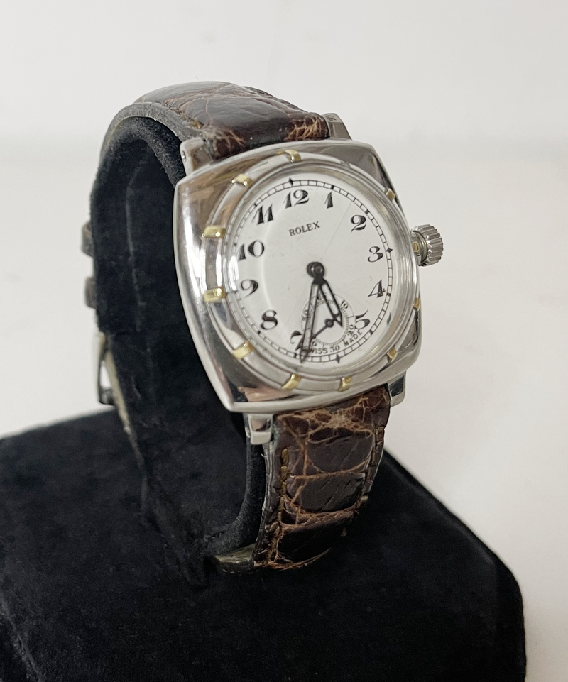 Rare Vintage ROLEX C.1920 Watch SS&Gold w/off-white dial-$20K APR Value w/CoA!!! APR57