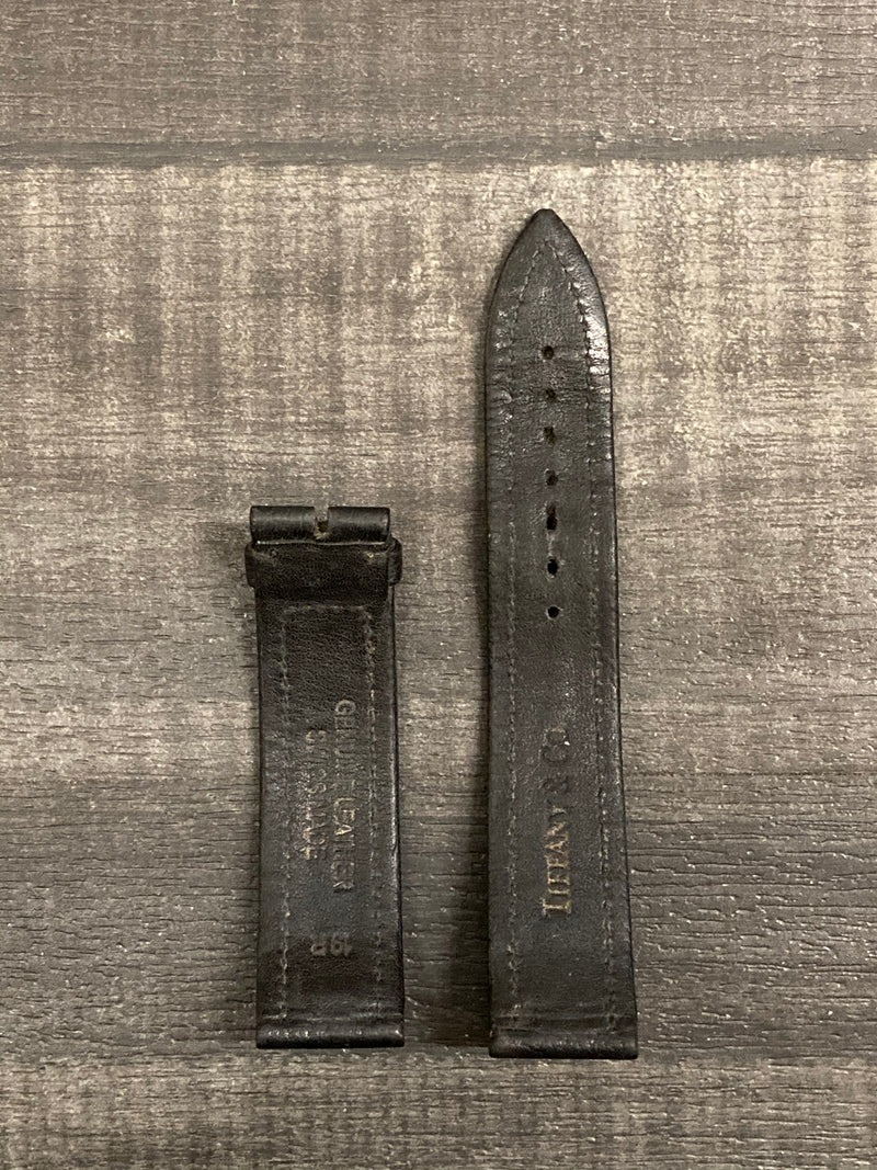 TIFFANY & Co. Black Leather Watch Strap - $350 APR VALUE w/ CoA! ✓ APR 57