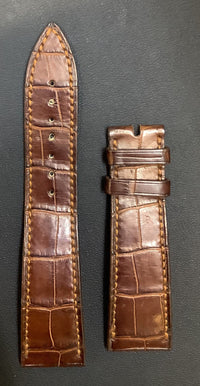 CORUM Original Brown Crocodile Padded Double Stitched Men's Watch Strap - $600 APR VALUE w/ CoA! ✓ APR 57