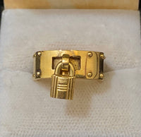 HERMÈS Vintage Design 18K Yellow Gold Kelly Ring - $15K Appraisal Value w/CoA} APR57