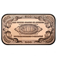 1 oz $500 Banknote Copper Bar (New) APR 57