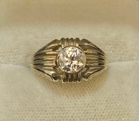 Unique Designer Solid White Gold Single-cut Diamond Ring - $20K Appraisal Value w/CoA} APR57